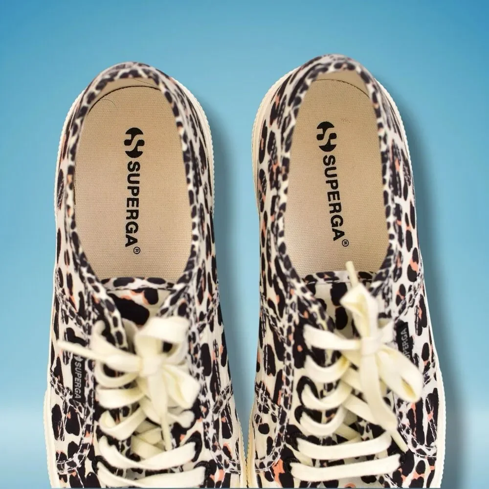 Superga 2750 Sneakers Women’s Size 8 EU 39 Light Leopard Cheetah Print